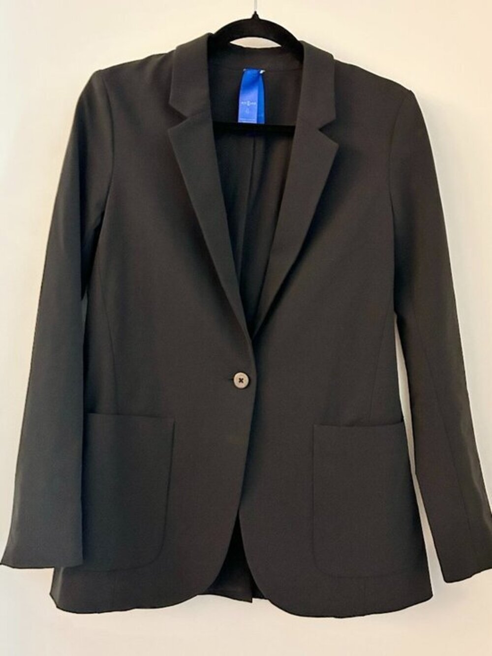 Kit & Ace Women's Single Breast Casual Long Line Blazer Black Size 6